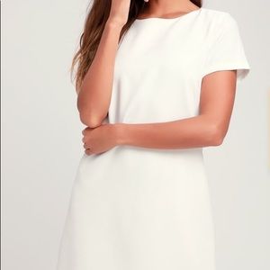 Lulus white shift dress size XL